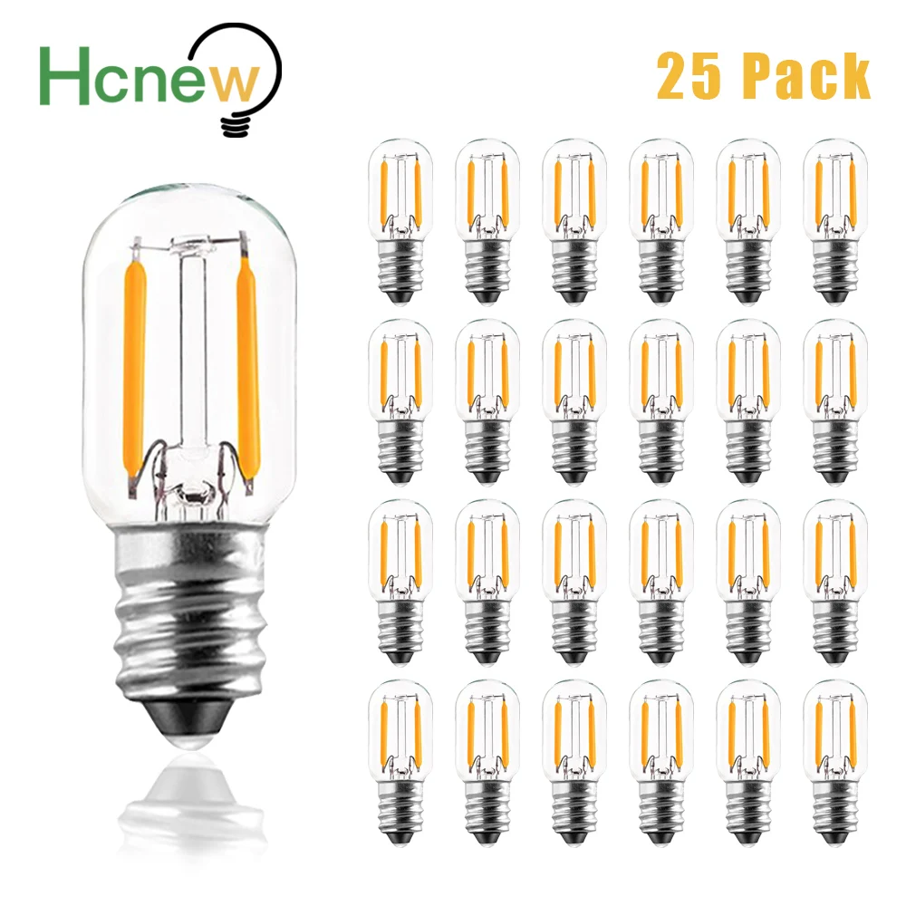 25pcs Dimmable Mini Night Light Bulb E14 1W 220V Vintage Tube LED Filament  Ampoule 10W Equivalent Salt Lava Lamp Replace Lampada - AliExpress