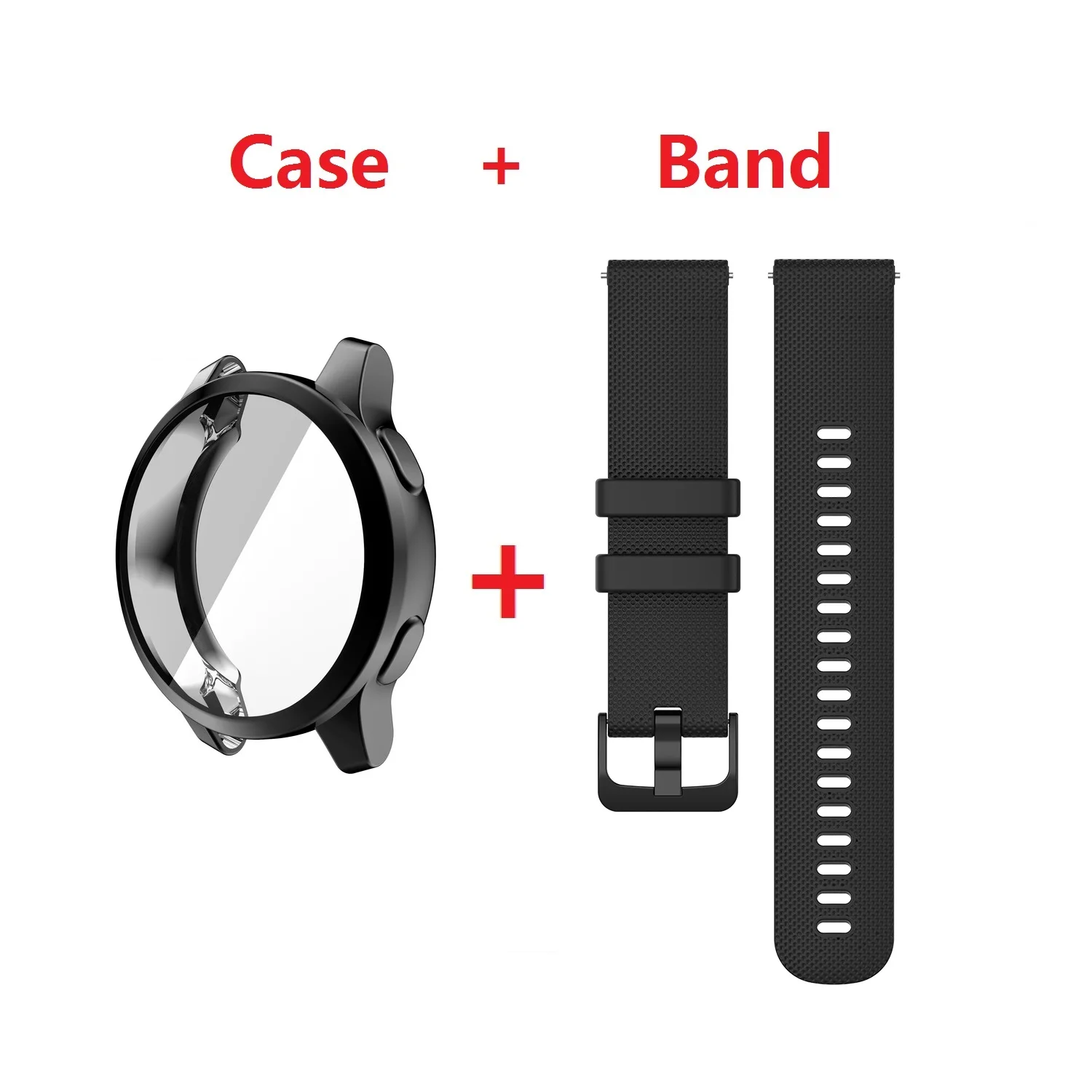 Versatile Silicone Watchband with Protective Case and Strap Combo
