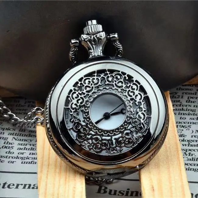 Personality Gift Hollow Vintage Pocket Watch Male Flap Creative Couple Student Female Quartz Non Mechanical Watch Female