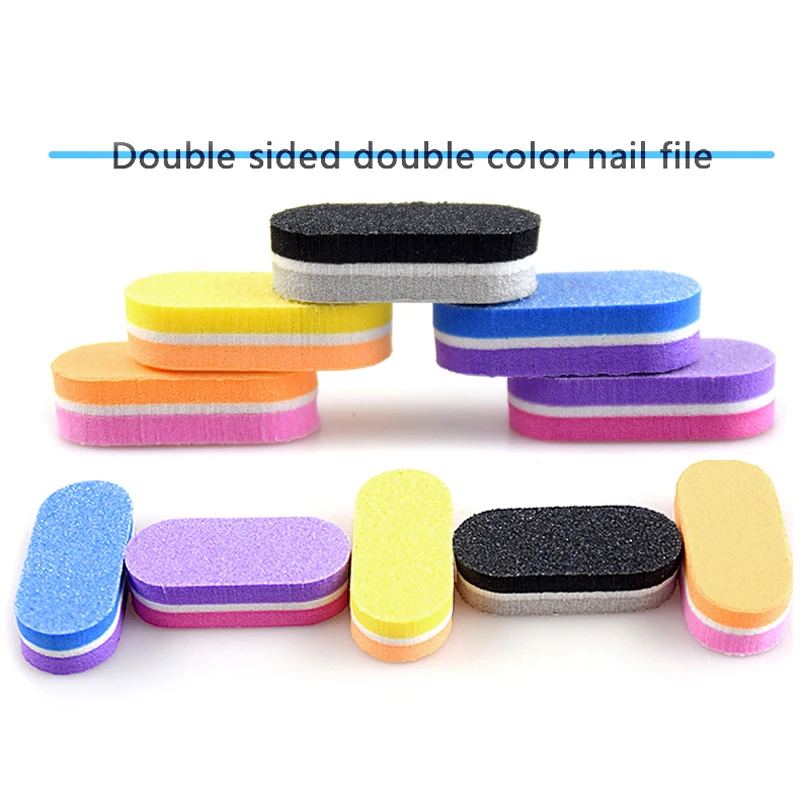 Description Picture 3 of item50 Pcs Mini Nail Files Block 100/180 Grit Sponge Buffers for Acrylic Nails Buffing Block Double Sided DIY Salon Manicure Tools