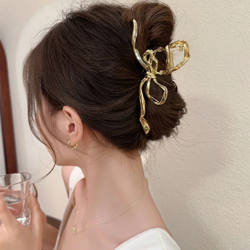 Vintage Kreuz geometrische Haars pangen Bad Krabben Haar griff Haarnadel Haars pange Klammern Haarschmuck neue Mode Metall Haar Kralle Clips – Detail 8