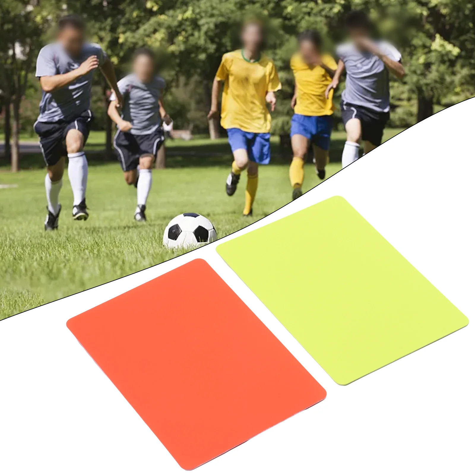 1Pair Soccer Football Referee Red And Yellow Card Referee Tool Durable Soccer Referee Set Red And Yellow Cards For Soccer Matche