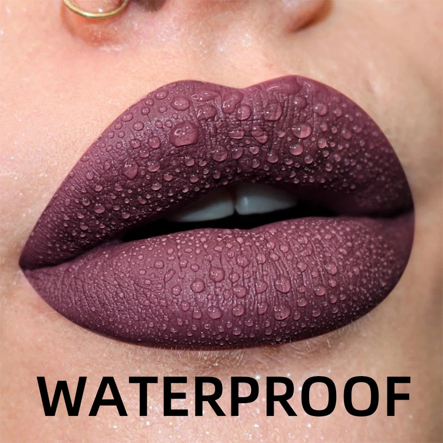 Nude Matte Liquid Lipstick Waterproof lip oi Velvet Matte Lip gloss Long Lasting Non-stick Cup Lip Tint Makeup Pigment Cosmetics 4