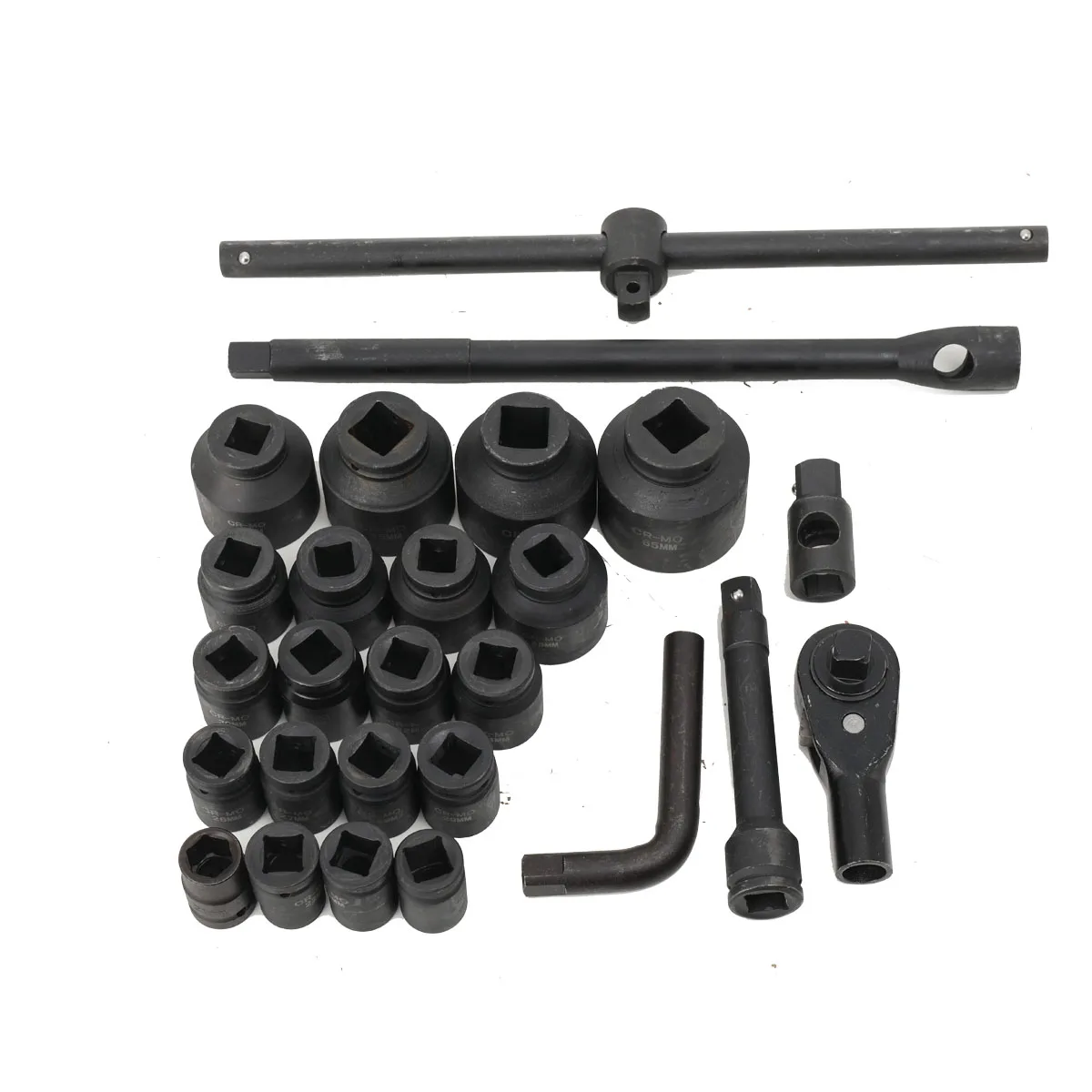 3/4-Zoll- und 1-Zoll-Steckschlüsselsatz, 26-teilig mit Koffer, 21-65 mm für Autoreparaturen oder Geräte – Hochleistungs-Steckschlüsselsatz – Detail 11