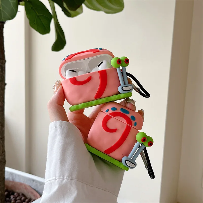 

Creative Color Little Cute Snail Case for AirPods Pro2 Airpod Pro 1 2 3 Bluetooth Earbuds Protective Earphone Case Cover