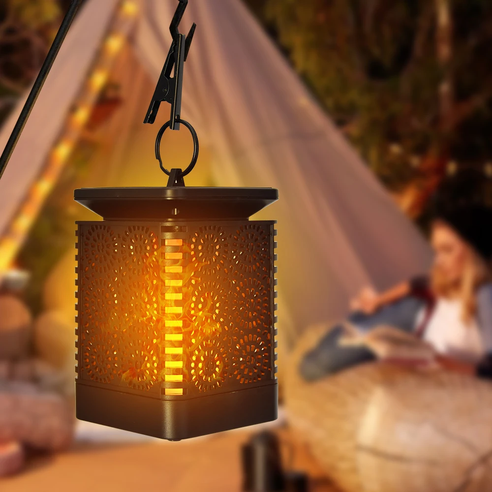 

Solar Flame Light Outdoor Waterproof Courtyard Light Garden Decoration utdoor Lawn Path Yard Floor Insert Lamp