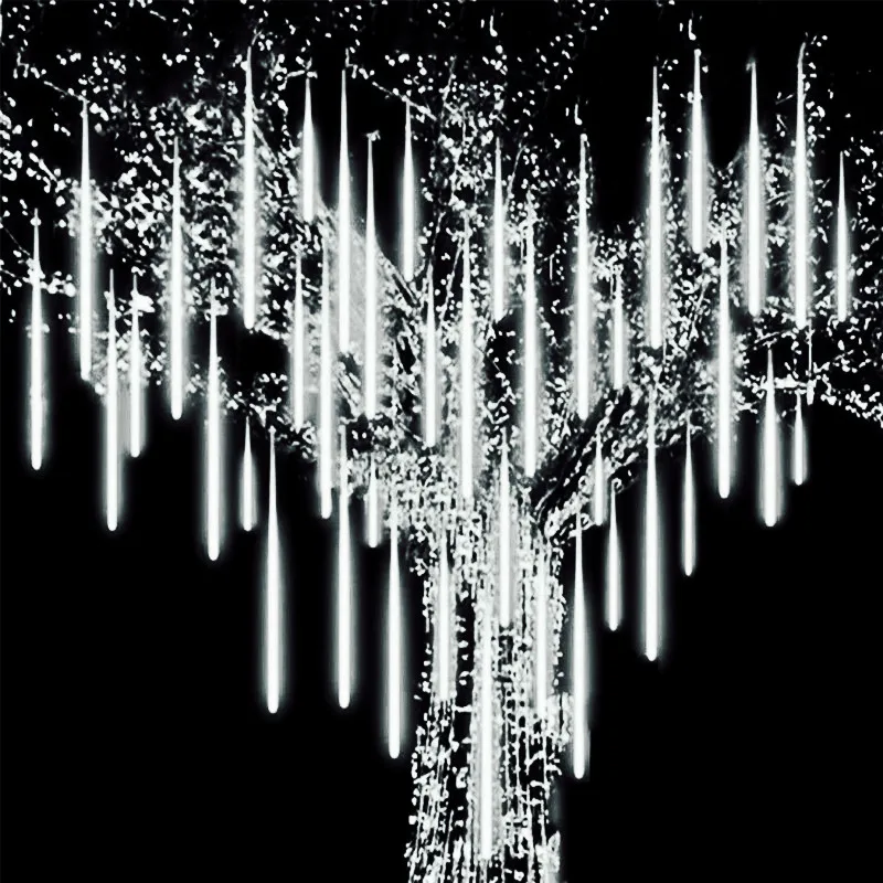 30/50Cm All'Aperto Led Meteore Luci Caduta Pioggia Goccia Fata Stringa Luci Per La Festa Di Natale Giardino Decorazioni Per Le Vacanze