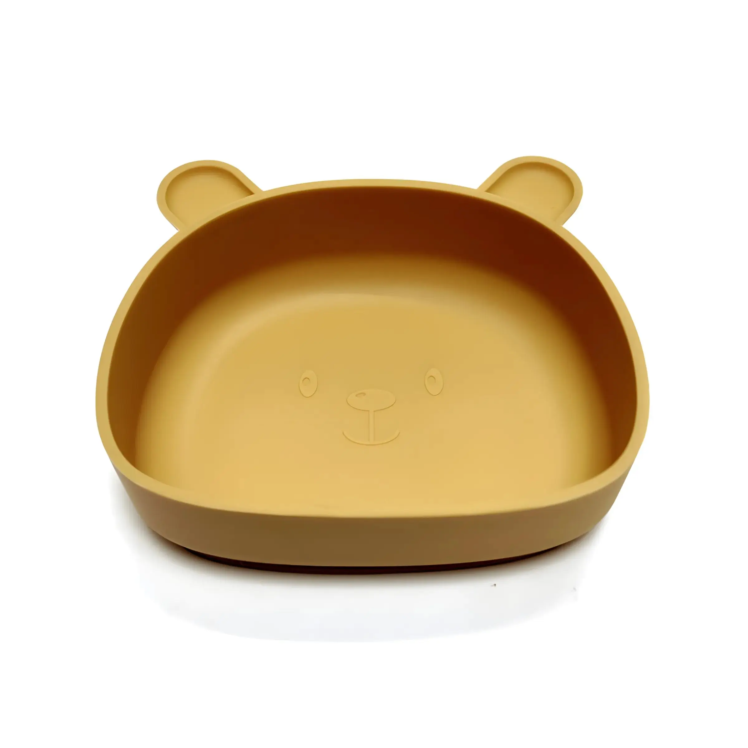 Children's silicone dinner plate baby auxiliary bowl suction cup bear cartoon dinner plate fall-proof anti-scald tableware 5