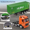 New 1317 Nine-Channel Alloy Remote Control Container Truck Transport Electric Semi-Trailer Tractor Trailer Remote Control Toys 3