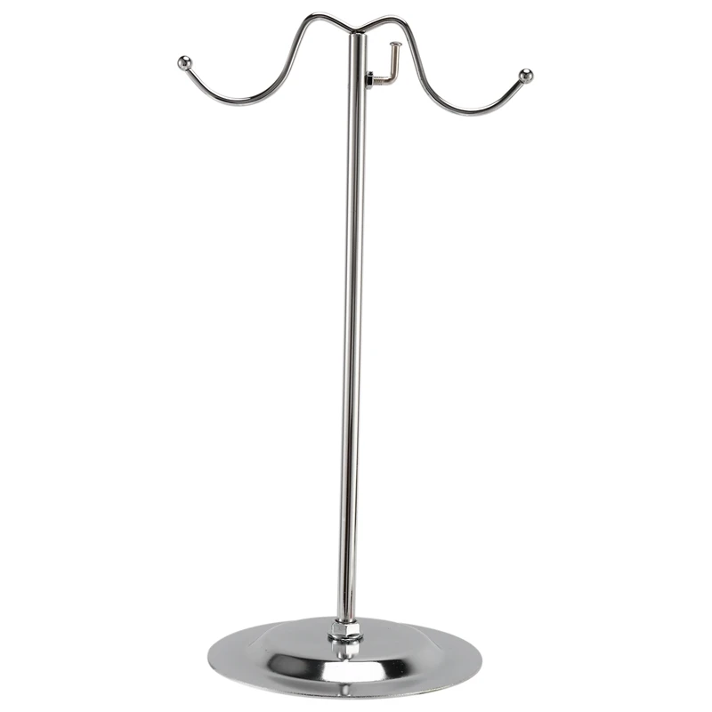 

Metal Handbag Rack Women Bag Display Stand Double Hook Adjustable Stainless Steel Holder