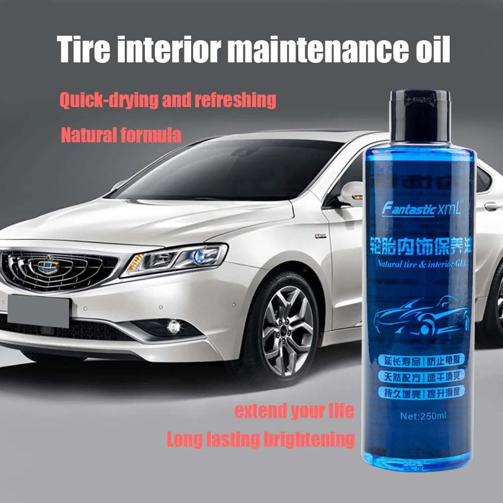 

250ml Car Interior Ceramic Coating Crystal Plating Wax Tires Dashboards Door Seat Plastic Parts Renovated Tyre Cleaning Liquid