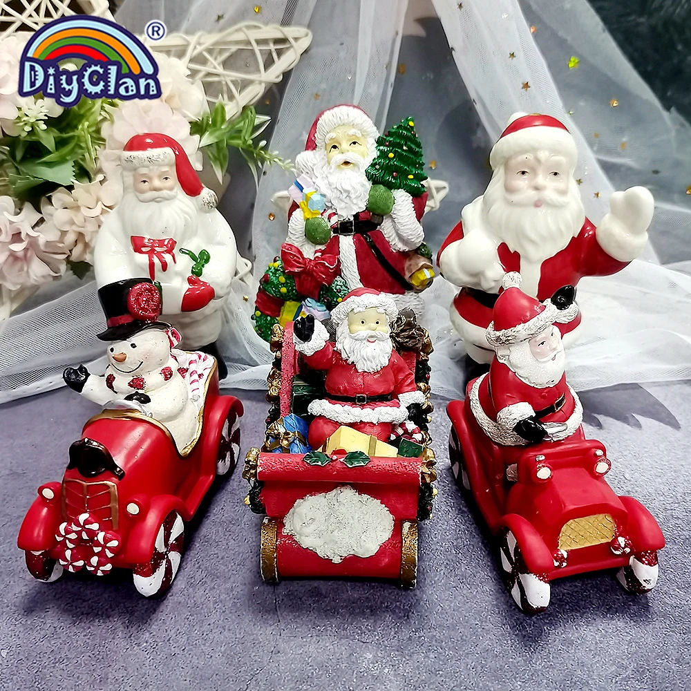 Description Picture 3 of itemNew Santa Claus Sleigh Candle Mold Fondant Cake Decorating Tool DIY Silicone Resin Gypsum Aromatherapy Mould Christmas Decor