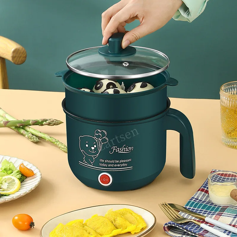 

Mini Electric Rice Cooker Non-stick Cooking Machine 1.8L Single/Double Layer Hot Pot Multifunction Electric Rice Cooker for Home