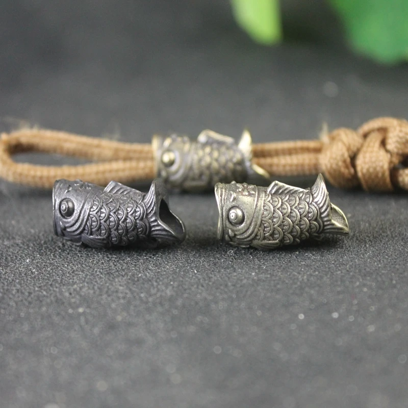 Koinobori Brass Knife Beads Carp Koi Fish EDC Outdoor DIY Paracord Woven Lanyard Pendants Umbrella Rope Bracelets Accessories paracord rope braided paracord paracord bracelet paracord bracelet accessories paracord accessories outdoor knife lanyard outdoor accessories paracord lanyard pendants