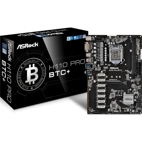 Asrock H110 Pro BTC + 13 дисплейная карта (Nvidia AMD) поддержка предложения Ultimate Bitcoin эфириум Zcash
