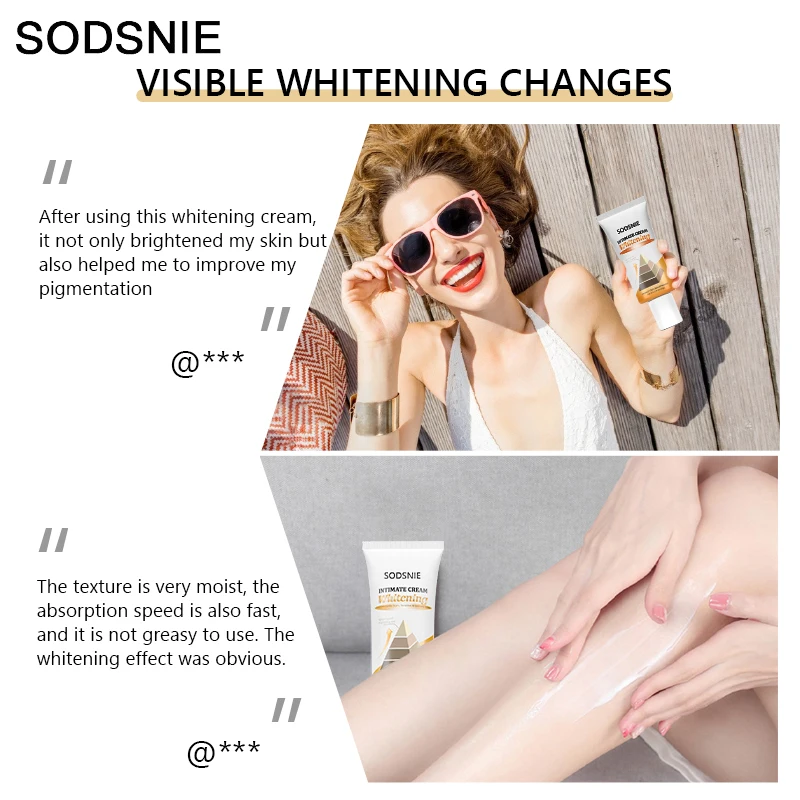 Intimate Whitening Cream Moisturizing Improve Dullness Lighten Dark Spots Improve Pigmentation Private Area Brighten 50g 6