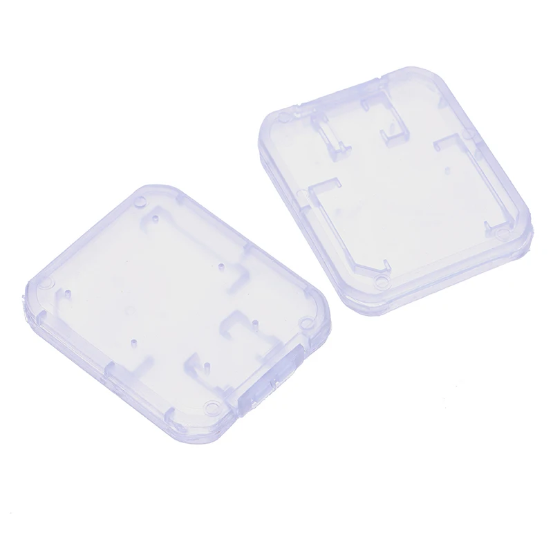 Clear Plastic Memory Card Case Stick Micro SD TF Card Storage Box Protection Holder 10pcs Transparent Memory Storage Boxes