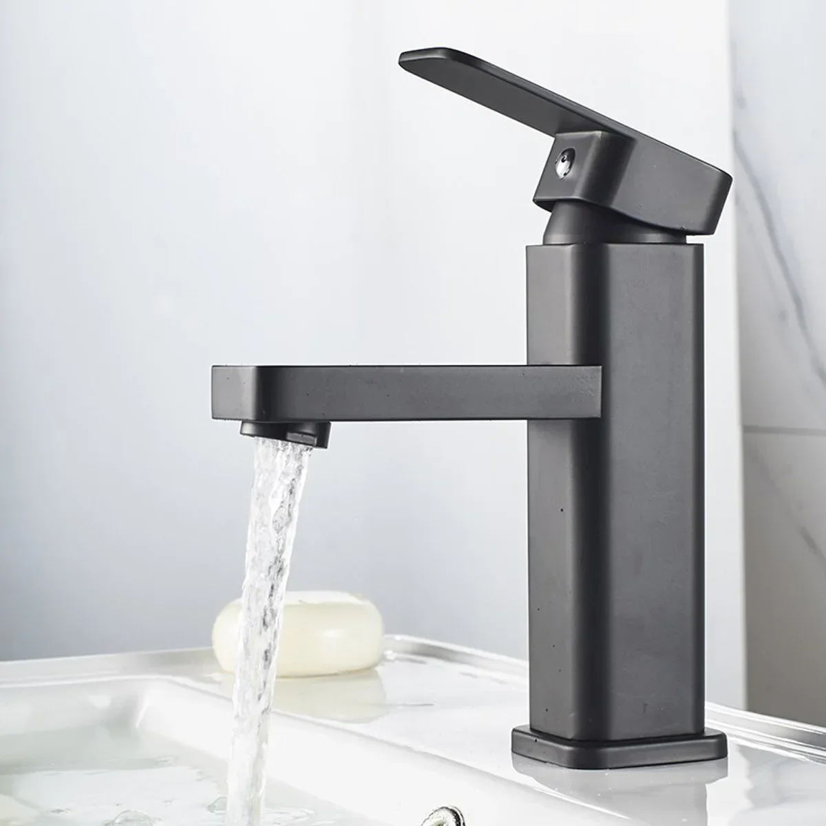 Blac Bathroom Faucets Hot and Cold Mixer Faucets Vanity Bathroom Kitchen Deck Mounted Sink