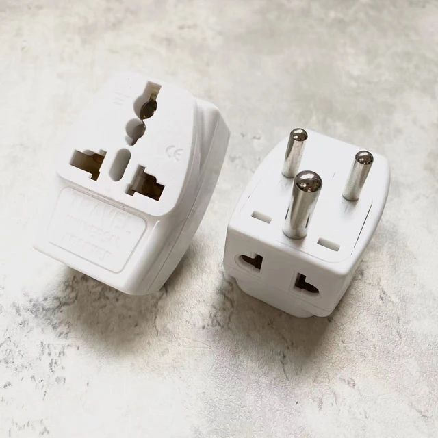 Small South Africa Travel Adapter With 3 Power Outlet Universal UK