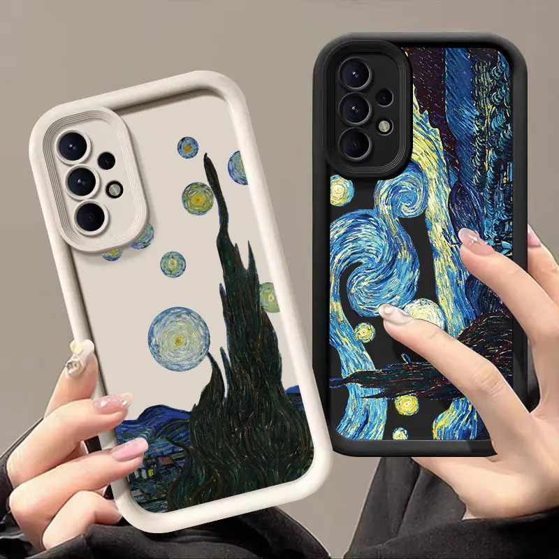 Van Gogh Starry Night Sunflower Art Phone Case