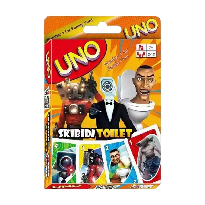 

UNO Skibidi Toilet Matching Card Game Minecraft Multiplayer Family Party Boardgame Funny Friends Entertainment Poker