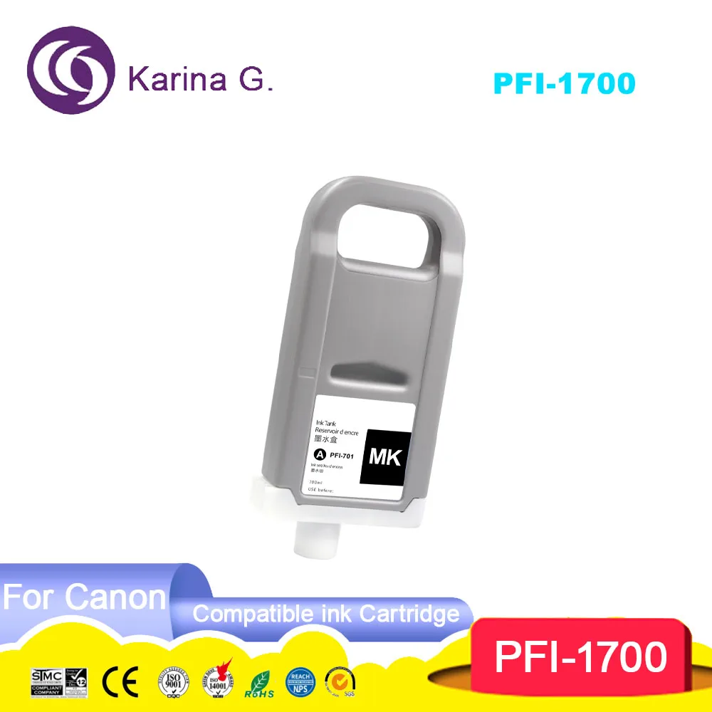 Compatible ink cartridge PFI1700 PFI-1700 100% Compatible for Pro 2000 4000 400