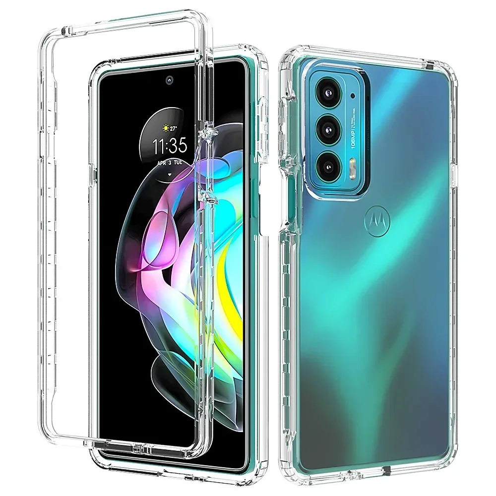 Crystal Clear Dual-Layer Shockproof TPU/PC Protective Case