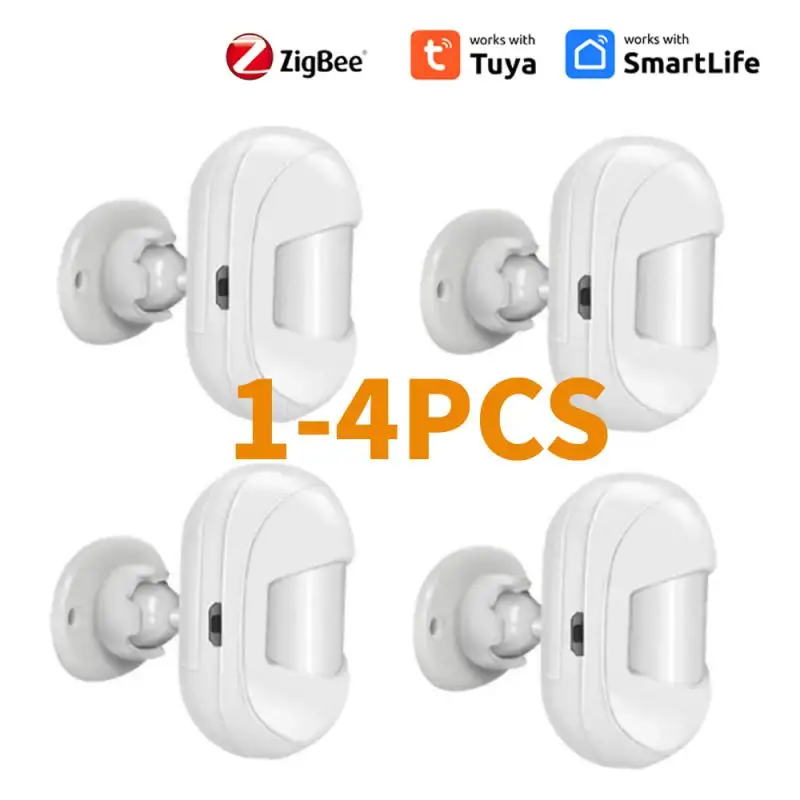 

1-4PCS Tuya Zigbee PIR Motion Sensor Human Body Motion Sensor Smart Security Detector Smart Life App Control Via Zigbee Gateway