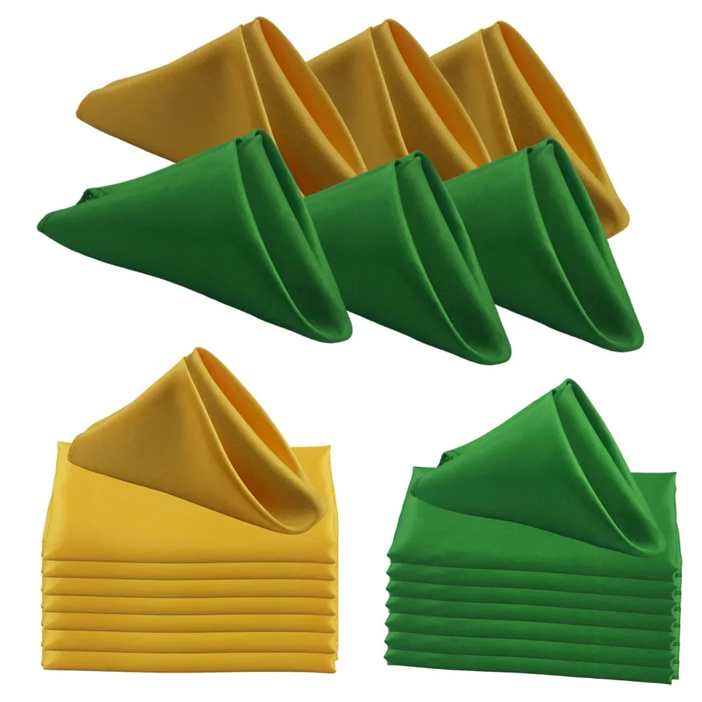 30pcs 45x45cm Satin Cloth Table Napkins For Wedding Mariage Party Decors Restaurant Christmas Birthday Banquet Napkin Tea Towel 2