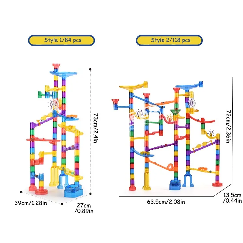 Safety Material Educational Toys Marble Toys Ball Track Assembly Building Blocks kids' Marbel Run Rail Track