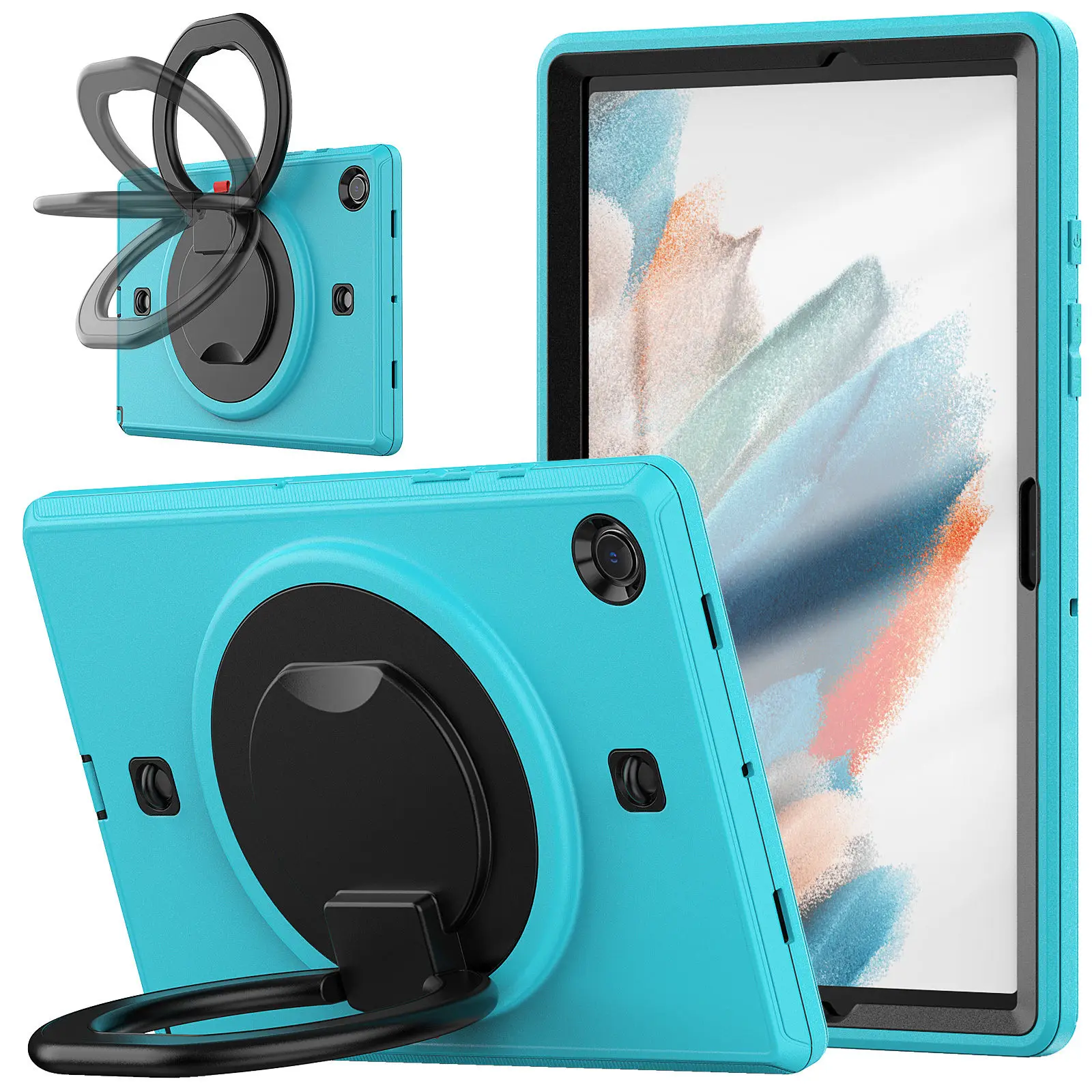 

Heavy Duty Case For Samsung Galaxy Tab A7 10.4 A8 10.5 A7 Lite 8.7 Kids Shockproof Stand Case Funda