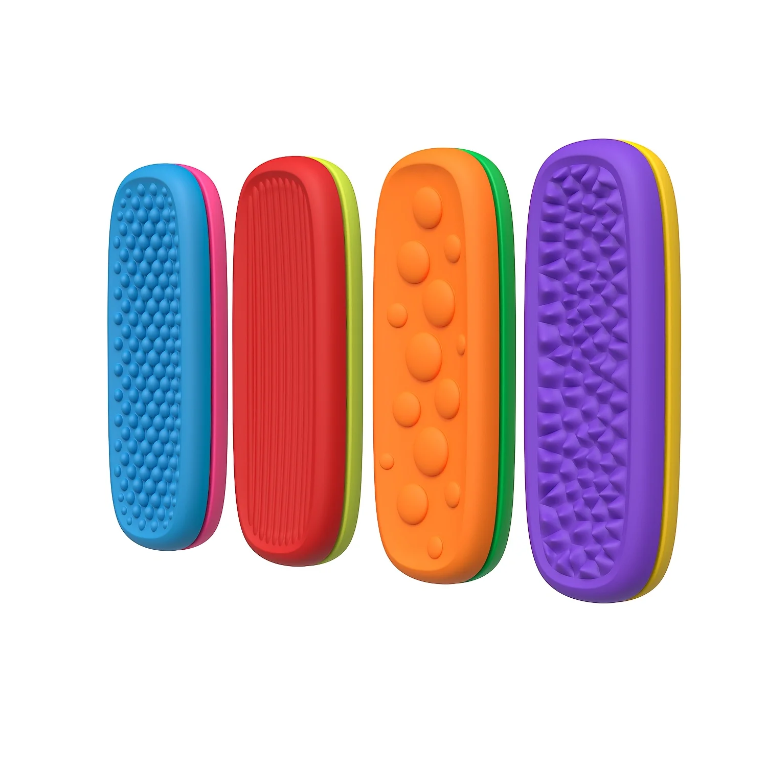Soft-textured Silicone Sensory Strips Adult Relax Toys Quiet Calming Toys for Autistic and Hyperactive Teenagers