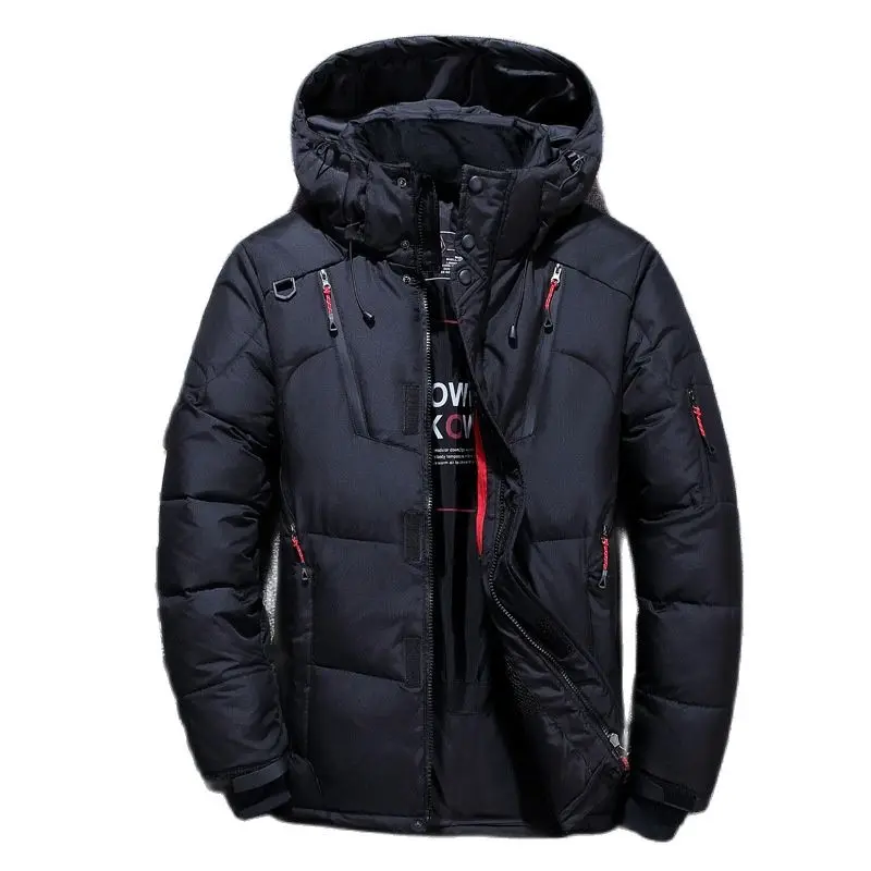 - 20 Degree Winter Jacket Men White Duck Down Parkas Men's Thick Warm Snow Parkas Overcoat Windbreaker Hooded Coat Hombre