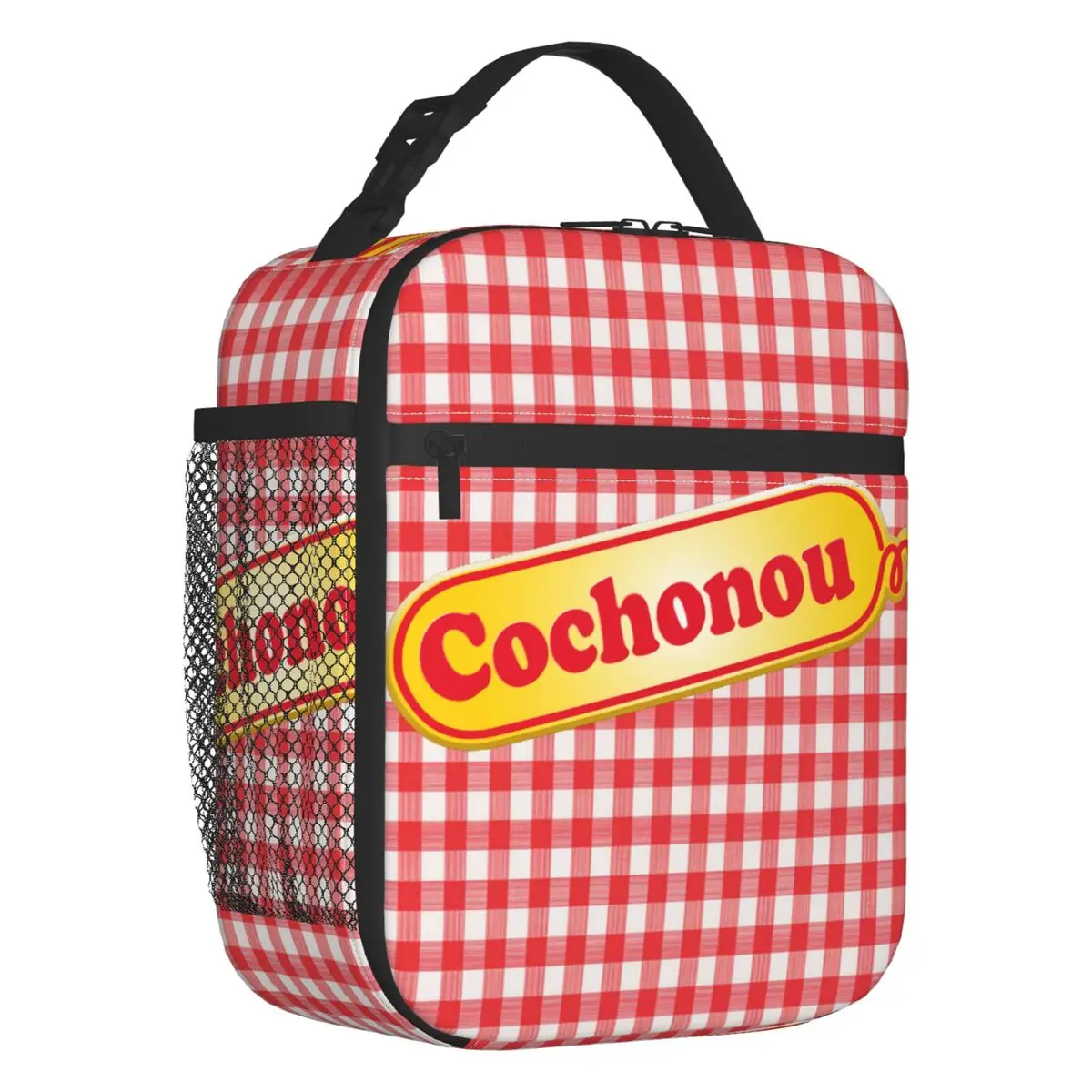

Custom Cochonou Saucisson Insulated Lunch Tote Bag for Women Portable Thermal Cooler Food Lunch Box Kids School Children