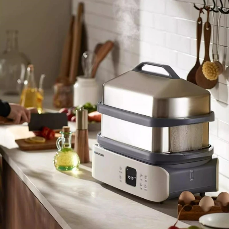 BLAUPUNKT 220V Zoning Control Stainless Steel Electric Steamer 12L Home Multi Steamer 2000W Steam Stew All-in-one Pot 6