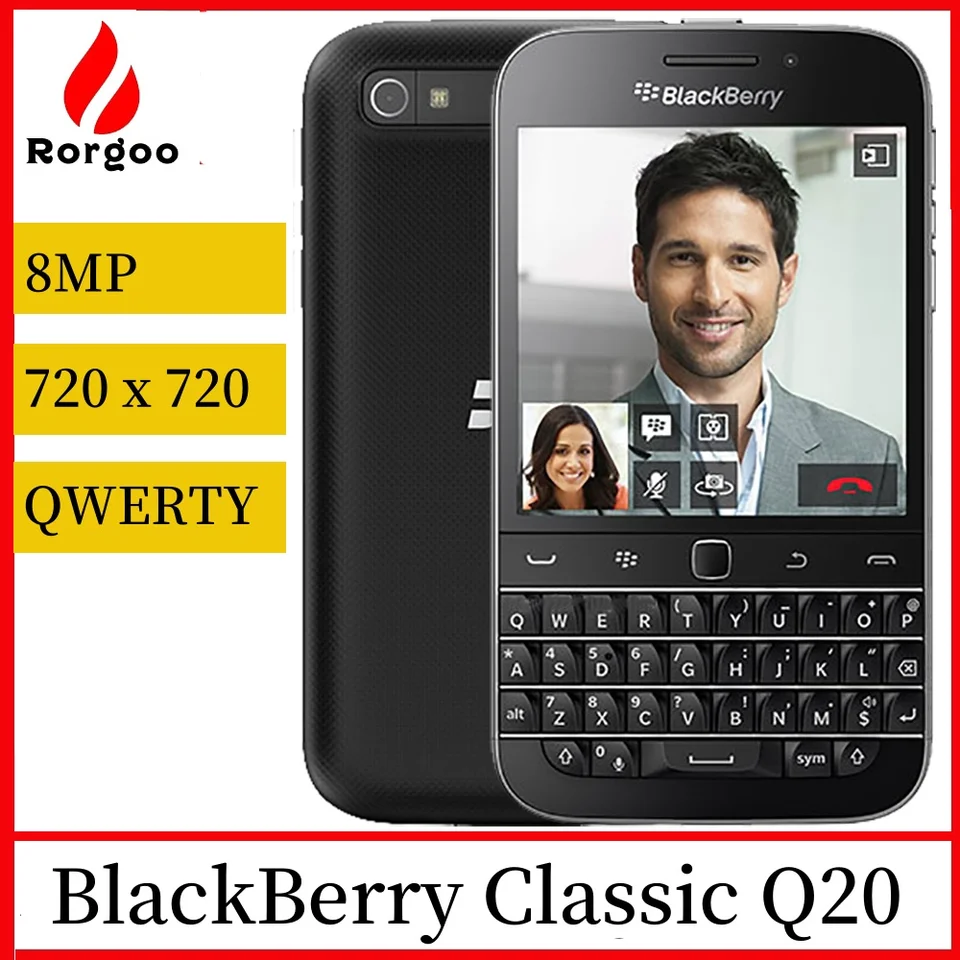 Original BlackBerry Q20 Classic 4G LTE Mobile Cell Phone 3.5
