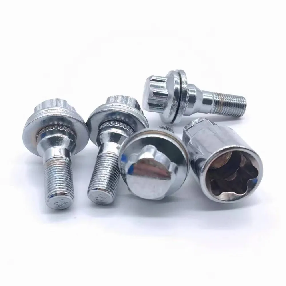 4 + 1 Wheel Anti-Removal Bolts Screws for Peugeot M12x1.25 auto fasteners