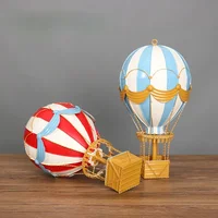 1pc Hanging Craft Home Livingroom 35cm(1.15ft) Modern Iron Hot Air Balloon Wall Decoration Accessories Rainbow Lantern 2