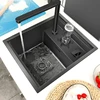 304 Stainless Steel Kitchen Sink Invisible Black Small Single Mini Hidden Kitchen Concealed Kitchen Sink Bar Sink 1