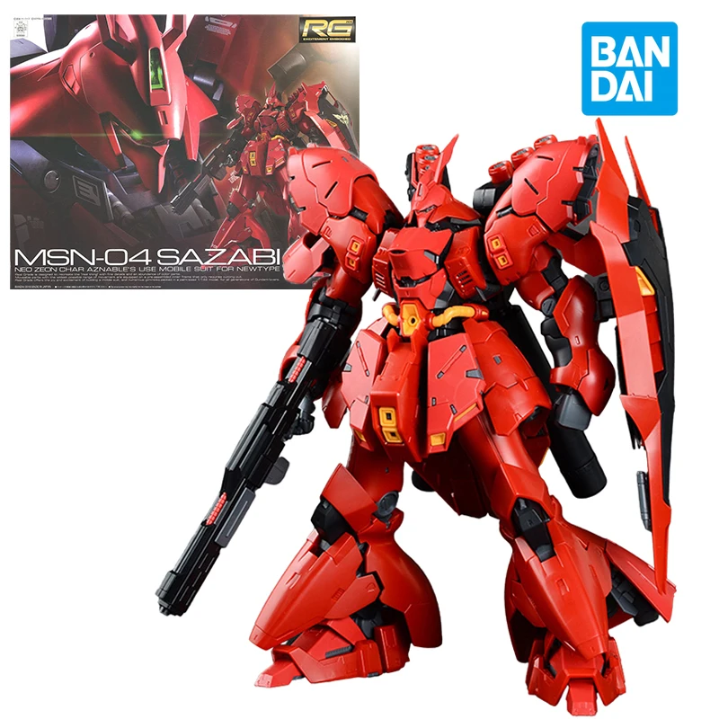 

BANDAI RG 29 1/144 MSN-04 SAZABI Gundam Action Figure Char Aznable's Use Gundam Model Kit Toys for Boys Gifts For Children