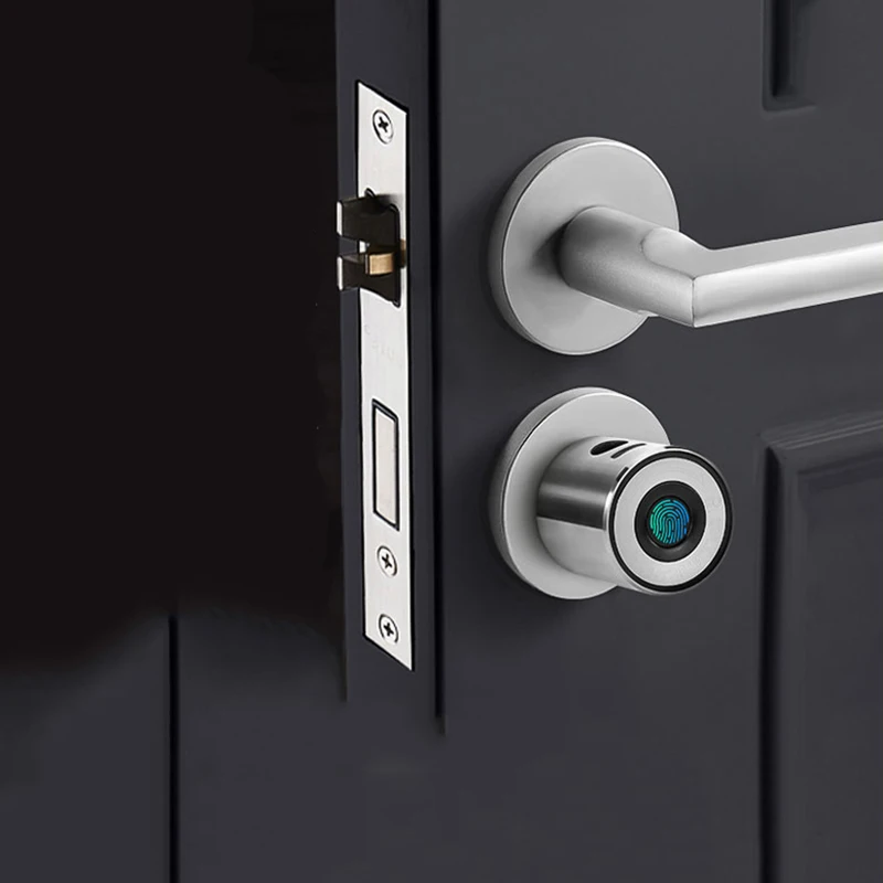 Smart Fingerprint EU Cylinder Lock Indoor Wooden Metal Door