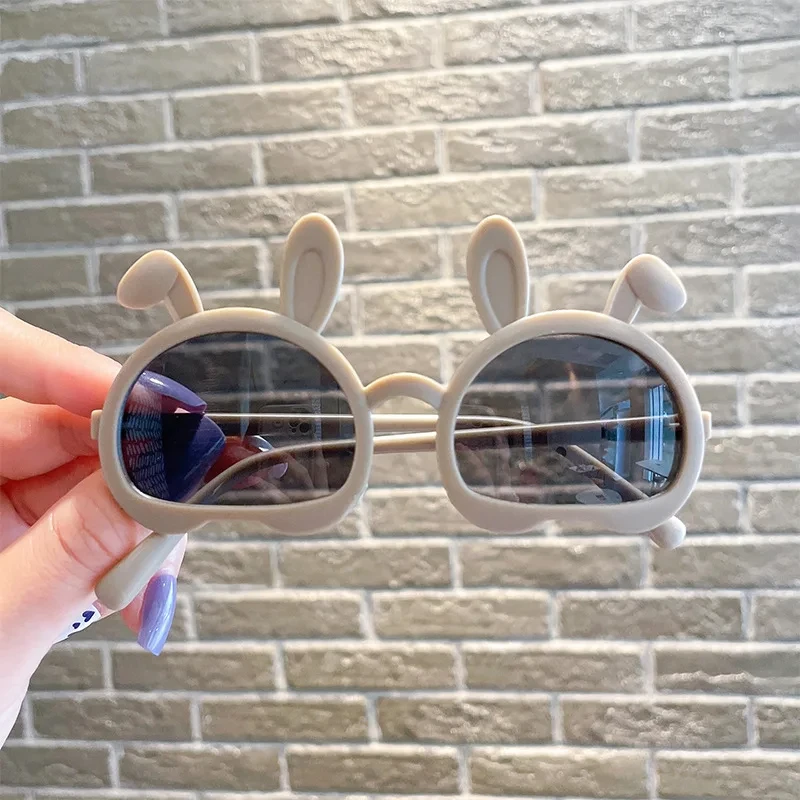 New Children's Rabbit shaped Sunglasses, Girl Brand Designer Cute Baby UV Protective Glasses
