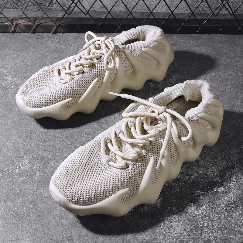 Classic Men's Shoes Breathable Casual Mesh Shoes Lghtweight Running Shoes Outdoor Knitted Socks Shoes Tennis Footwear Sneakers