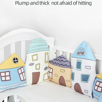 Baby Bumper Bed Cartoon Cushion Bumper for Infant for Bebe Crib Protector Cot A2UB