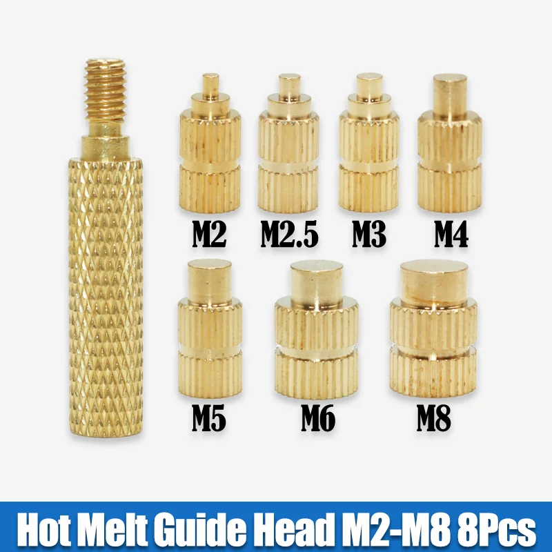 Heat Set Insert Tool Kit with Soldering Iron Tips and Brass Threaded Nuts