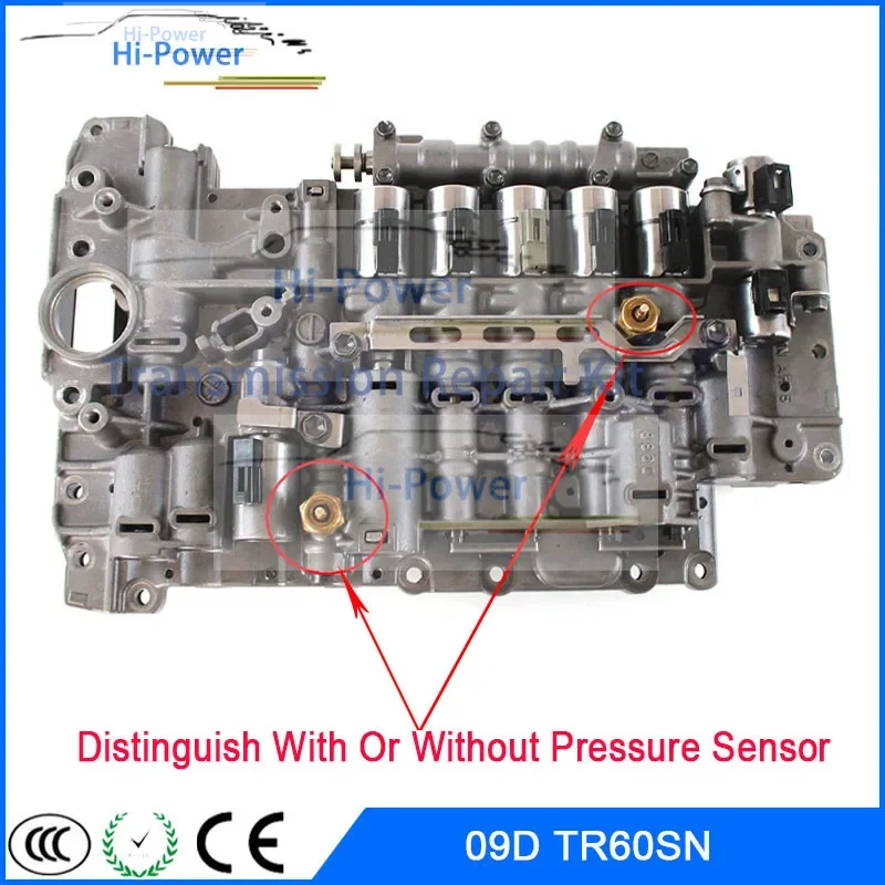 

09D TR60SN TR60-SN Auto transmission Gearbox Valve body (Distinguish With Or Without Pressure Sensor) For Audi VW Porsche 09D