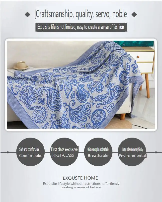 Jacquard Thickened Napping Sofa Blanket First Class Aviation Blanket Cover for Comfort thickened blanket