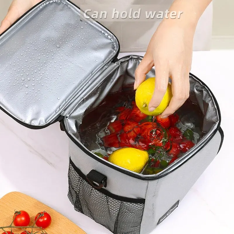 Portable Hand-held Lunch Bag with Shoulder Strap Outdoor Picnic Bag Cooling Thermal Food Bag Student Leak-proof Lunch Bag 5