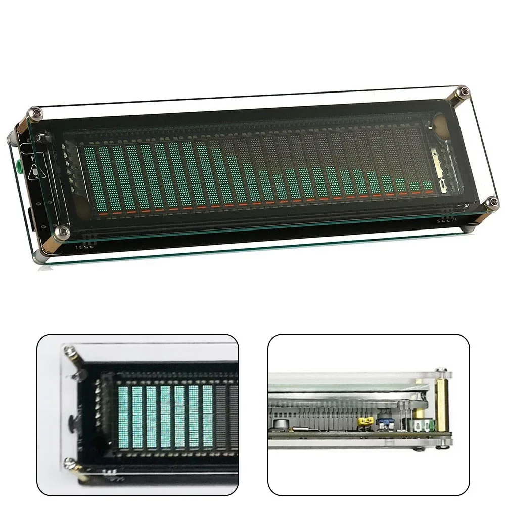 Audio Spectrum Analyzer Board Meter VU Meter Screen Display 32Hz-20KHz AK2515 Acrylic Spectrum VFD Sound Level 5