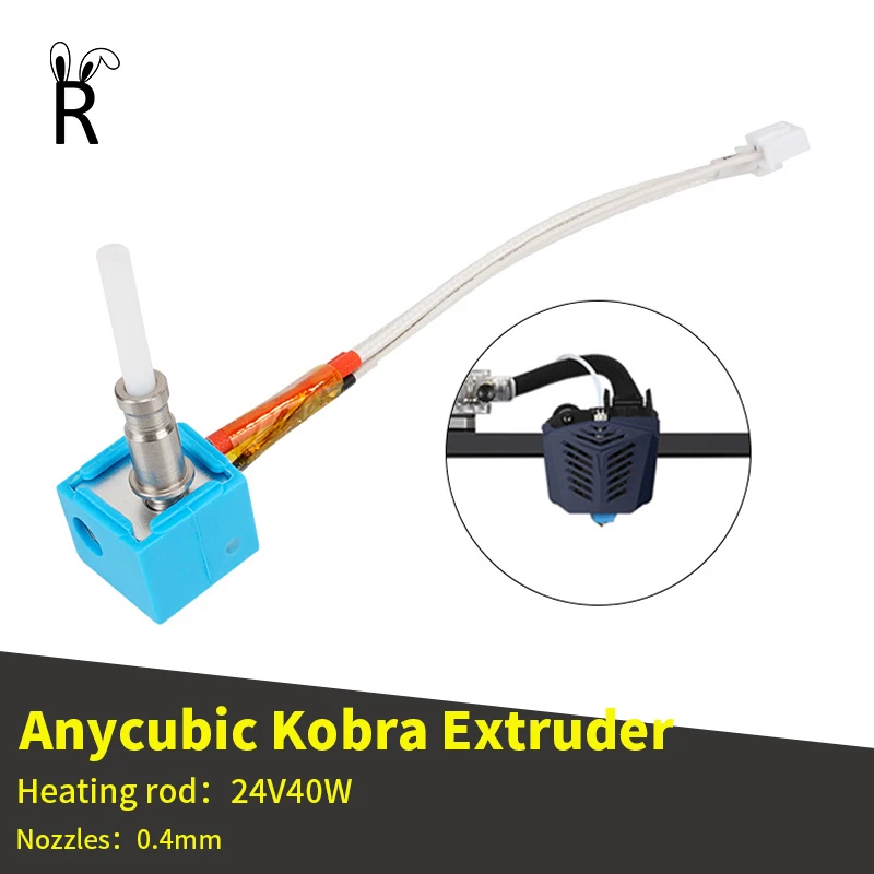 3D Printer Superior Quality Extruder Kobra Output 0.4mm For Anycubic Kobra Hot End Extrusion Head Assembly Remote Extrusion Part